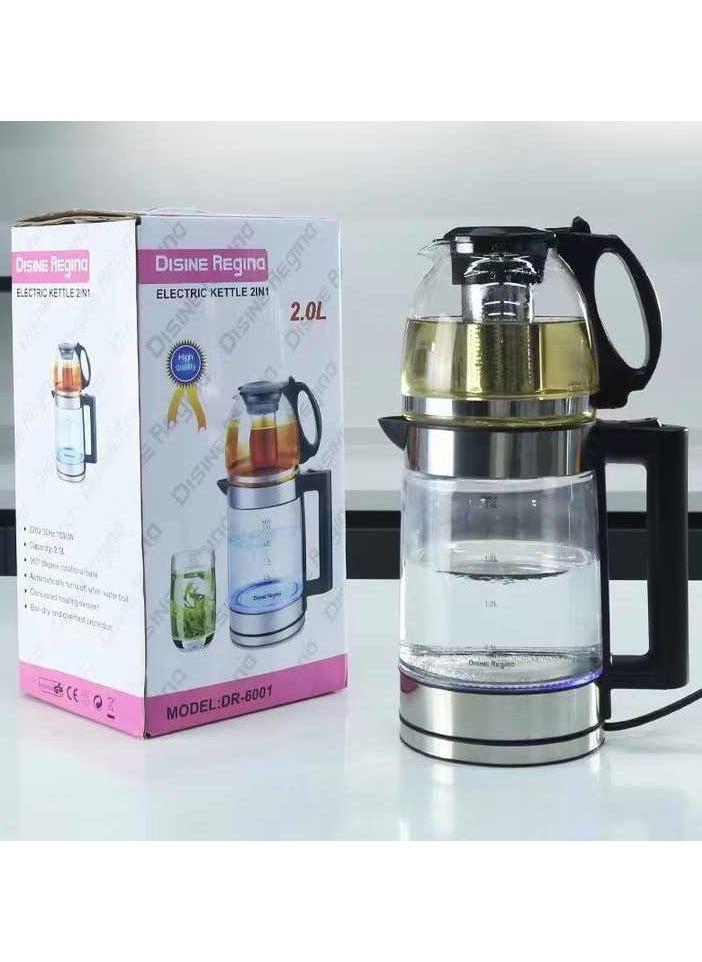 Disine Regina - DISINE REGINA Household Appliances Kitchen Letter kettle high borosilicate glass electric kettle can quickly boil water. - Image 1