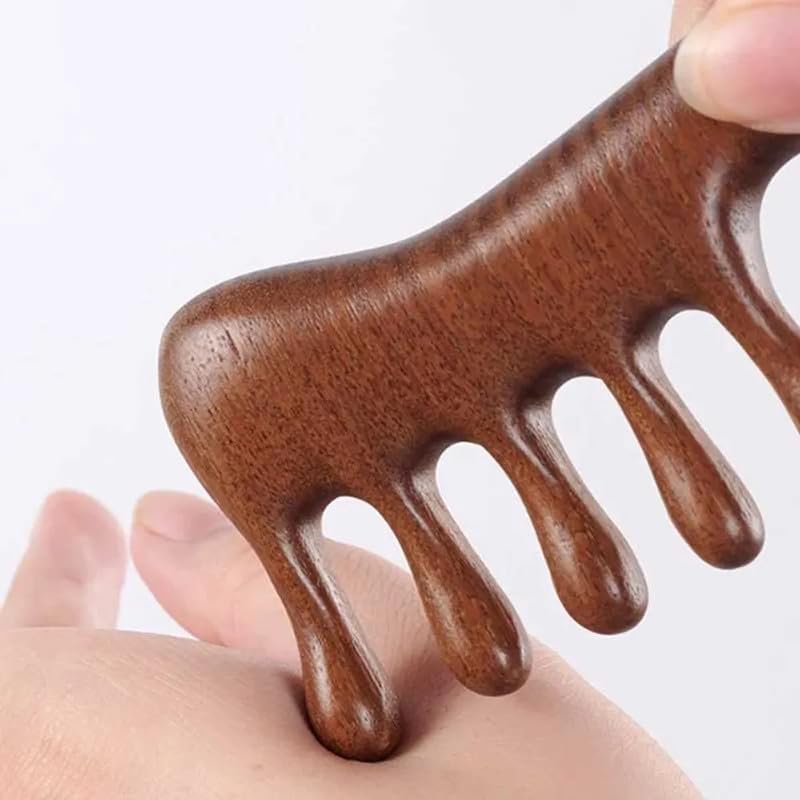 Beauté Secrets Wooden Massager for Hair Growth | Gua Sha Head Massager | Scalp Massagers Natural Wood Hair Massage Comb, Brown - Image 4