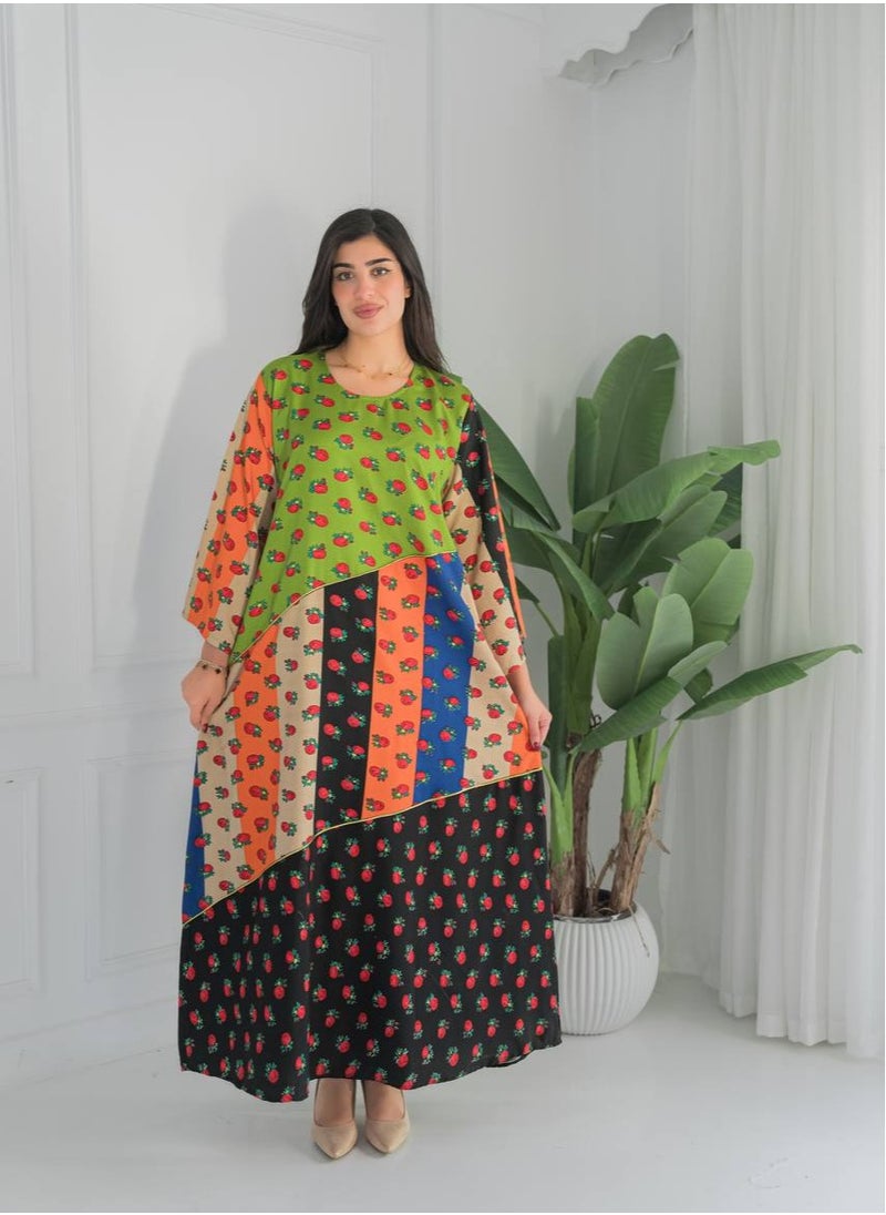 Shalki Jalabiya with an exclusive design, modern elegance with an artistic touch A-373