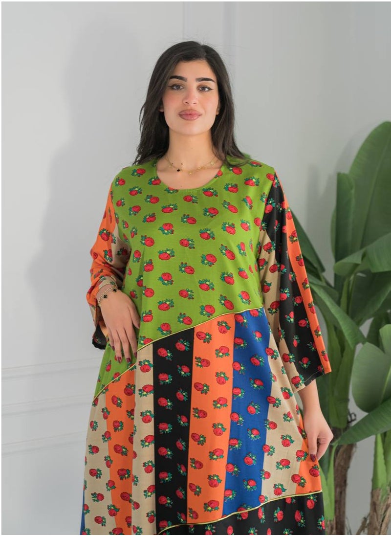 Shalki Jalabiya with an exclusive design, modern elegance with an artistic touch A-373