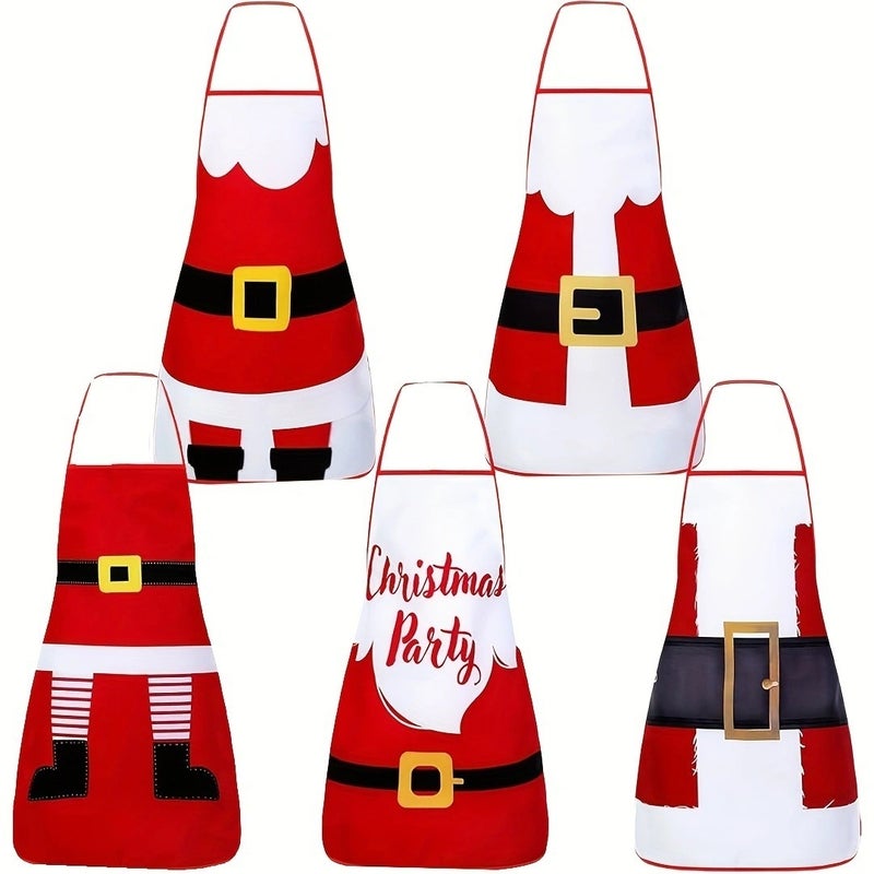 XC Christmas Creative Funny Apron Set - Waterproof & Oil-Resistant Gift for Holiday Decor - Image 1