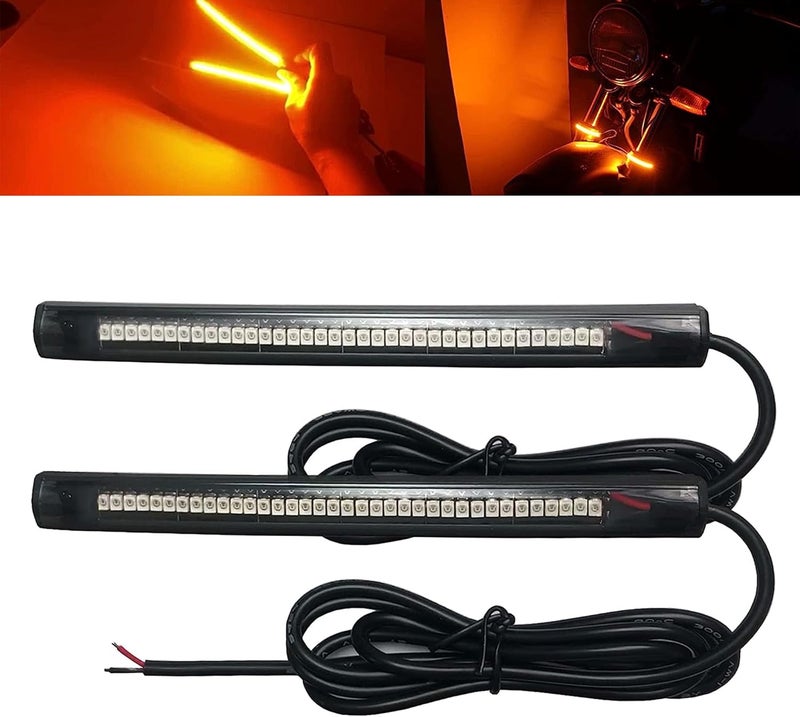 NBWDY 2PCS 15cm 36LED Flexible LED Turn Signal Light Strip for Motorcycle - Image 1