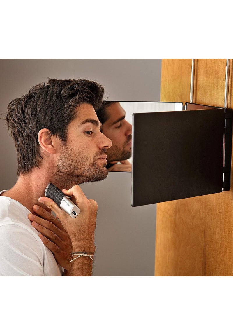 Arabest - Real Glass | Tri-Fold Mirror for Self-Cutting and Styling | DIY Haircutting Tool to trim, prune or shave your head and neckline at home | Adjustable, portable, hands free - Image 1