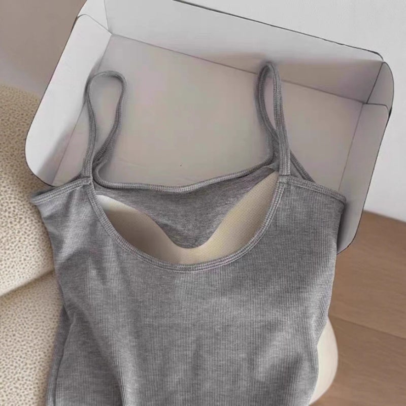 Women's Hollow-Out Backless Camisole with Built-in Bra and Padding - Image 5