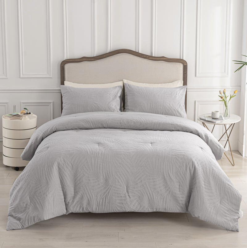 HOMETOPIA Luxury King Size 6-Piece Comforter Set 264×229 cm – Embossed Design, Ultra Soft & Breathable Fabric, Comfortable, All-Season Use, Premium Quality, Ideal for AC Rooms & Home Use in Saudi Arabia - Image 1