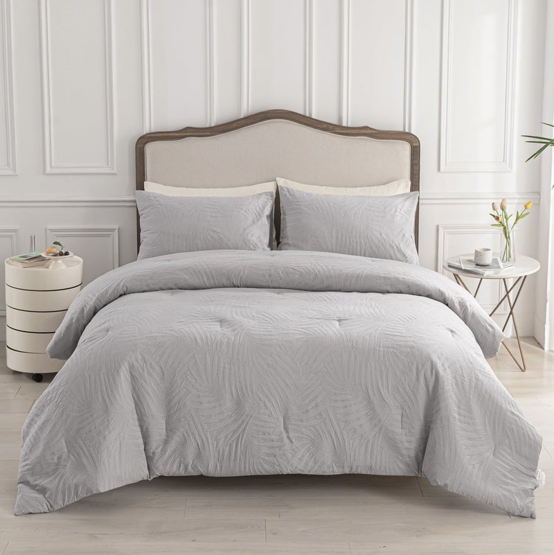 HOMETOPIA Luxury King Size 6-Piece Comforter Set 264×229 cm – Embossed Design, Ultra Soft & Breathable Fabric, Comfortable, All-Season Use, Premium Quality, Ideal for AC Rooms & Home Use in Saudi Arabia - Image 1