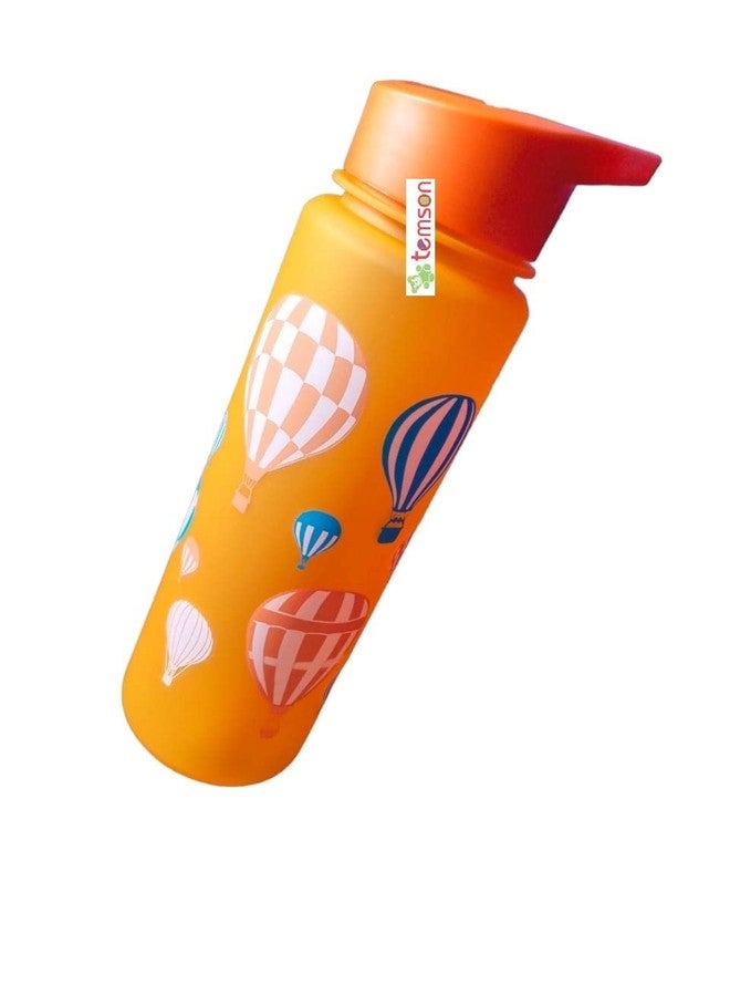 تيمسون زجاجة مياه رياضية أنيقة من تيمسون غير قابلة للكسر مع ماصة وغطاء للشرب، زجاجة مانعة للتسرب وغير سامة مع مقياس 700 مل (GBT-620) (برتقالي) - Image 1