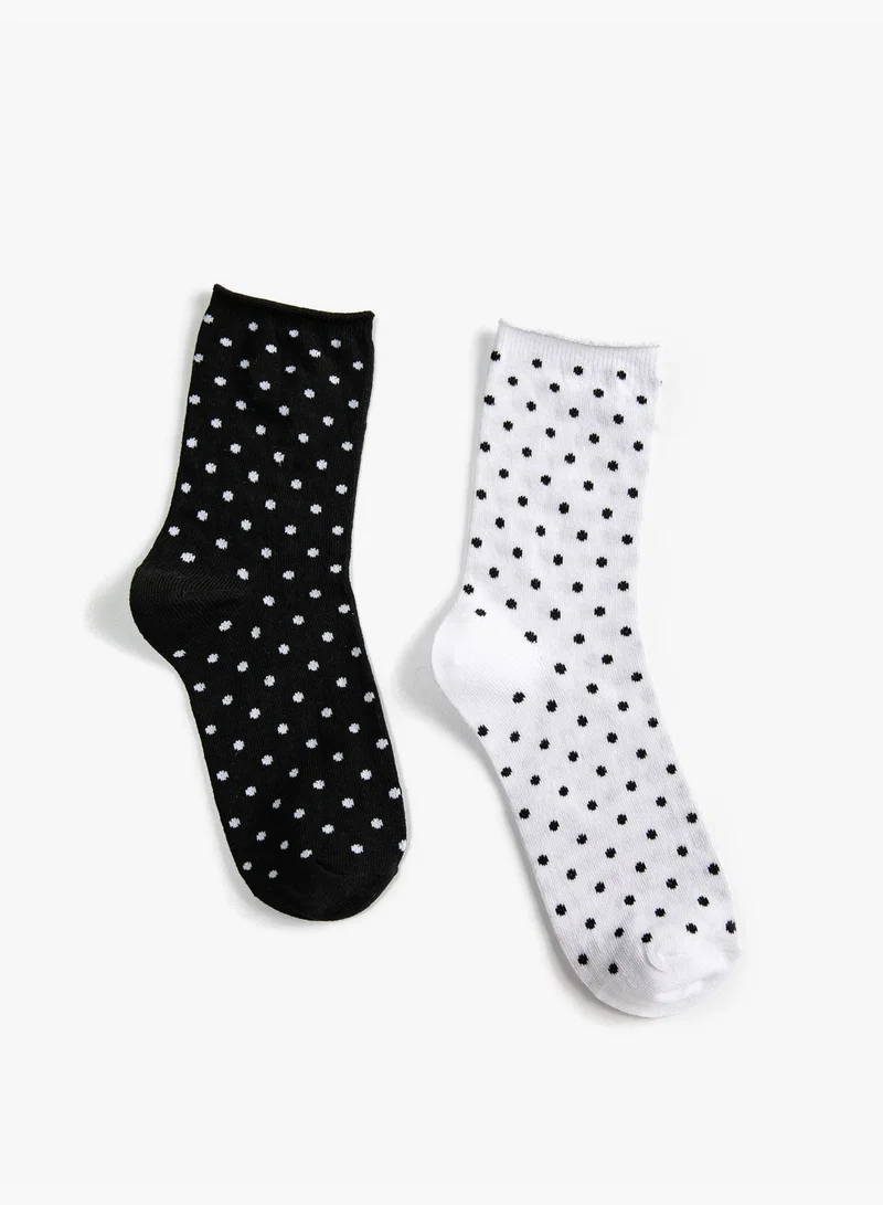 KOTON Polka Dot 2-Pack Socket Socks Set