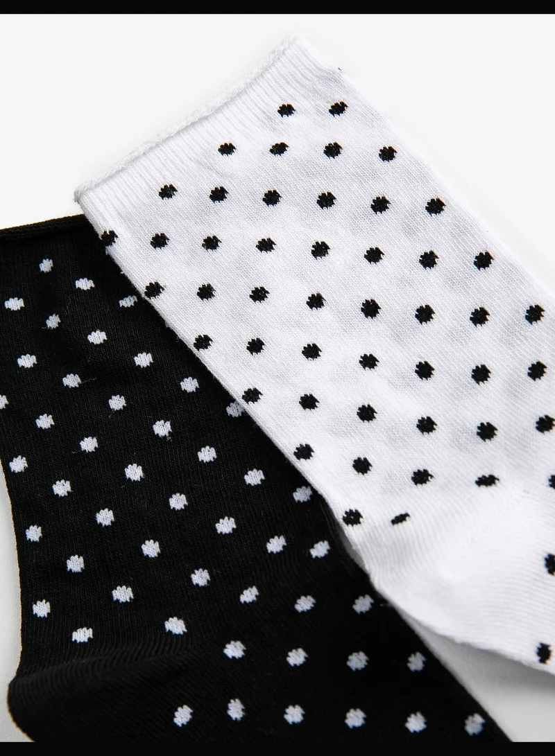 KOTON Polka Dot 2-Pack Socket Socks Set