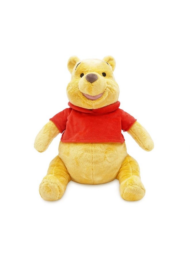 Disney store Disney Store Official Pooh Medium Soft Toy for Kids, Cuddly Character with Fuzzy Texture and Embroidered Details, Red T-Shirt, Disney Plushy Suitable for All Ages.  - Image 1