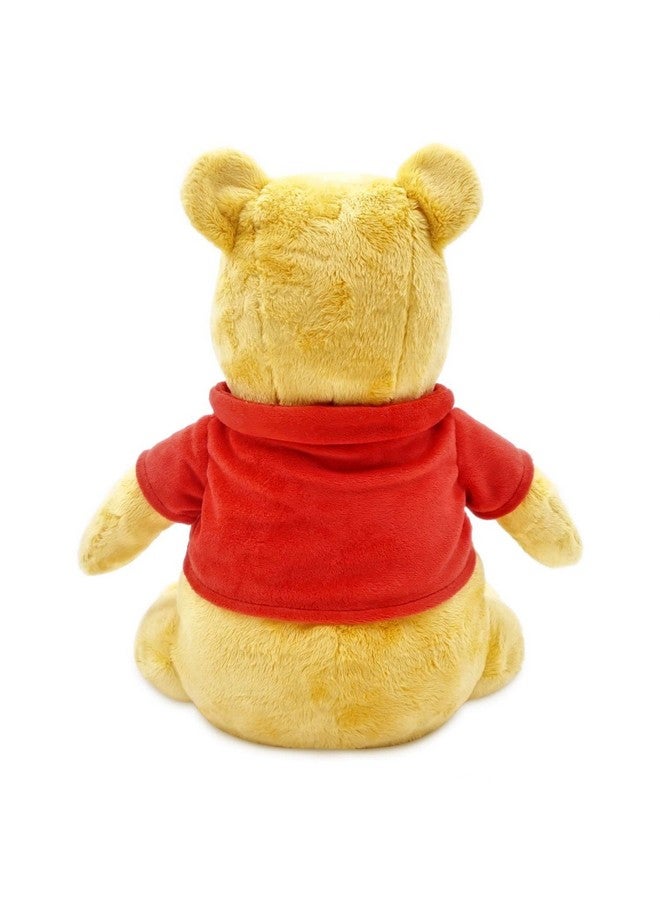 Disney store Disney Store Official Pooh Medium Soft Toy for Kids, Cuddly Character with Fuzzy Texture and Embroidered Details, Red T-Shirt, Disney Plushy Suitable for All Ages.  - Image 3