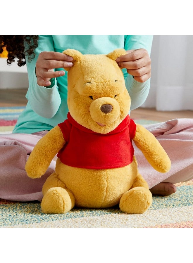 Disney store Disney Store Official Pooh Medium Soft Toy for Kids, Cuddly Character with Fuzzy Texture and Embroidered Details, Red T-Shirt, Disney Plushy Suitable for All Ages.  - Image 5