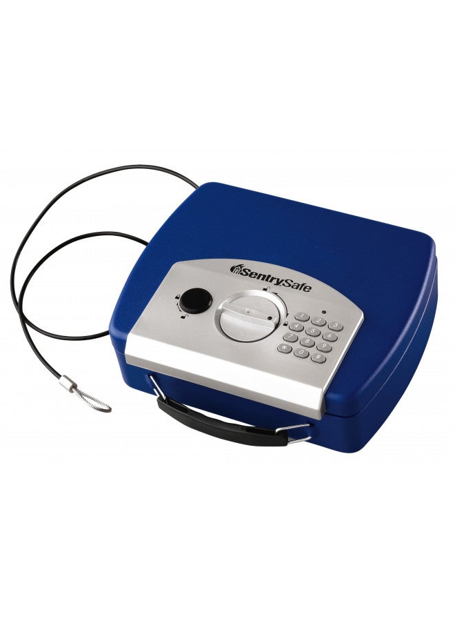 SentrySafe Sentry Safe Small Safe with Digital Keypad, Lock Box for Dorm or Travel, Ex: 2.9 in x 10.0in x 7.9 in - Image 1