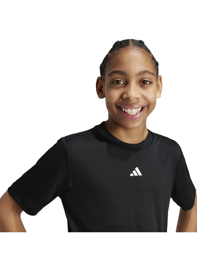 Adidas J Tr-Es T Black Training T-Shirts For Junior 5-6Y - Image 4