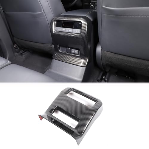 Heutamo Rear Air Condition Vent Frame Cover Trim Compatible with Toyota Land Cruiser Prado 250 J250 LC250 2024 2025 Accessories, ABS Rear Air Conditioning Vent Anti Kick Cover(Carbon Fiber Pattern) - Image 1