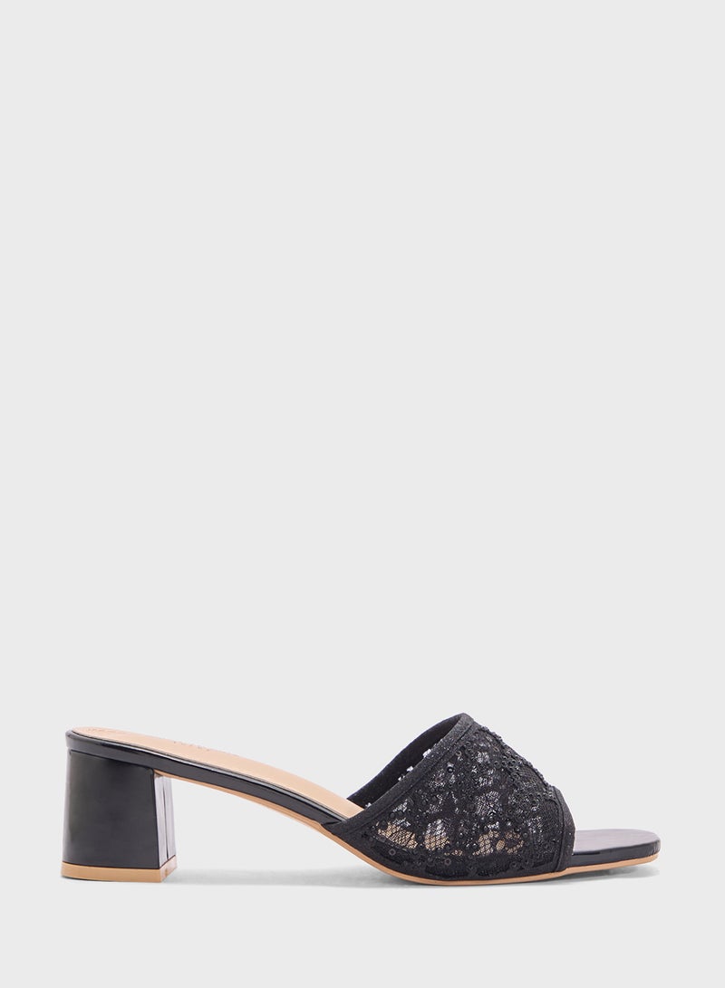 BR Lace Heeled Sandal  - Image 1