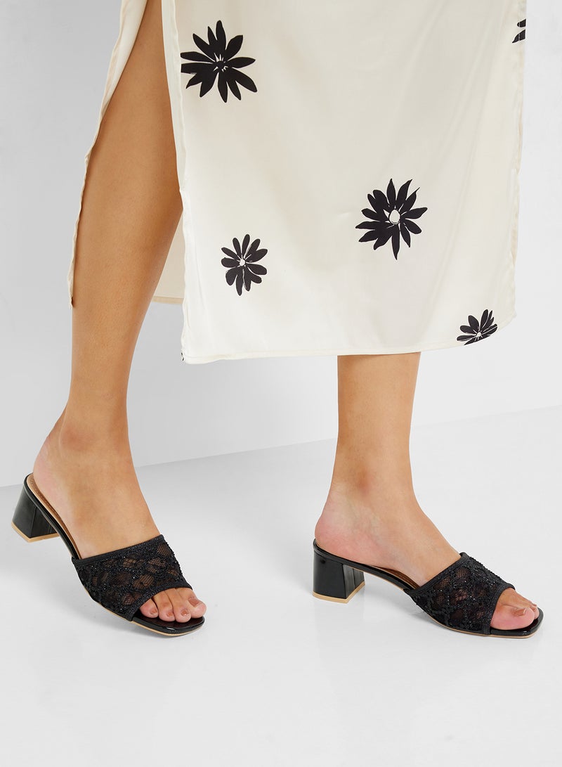 BR Lace Heeled Sandal  - Image 5