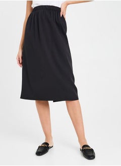 Solid Tweed Skirt