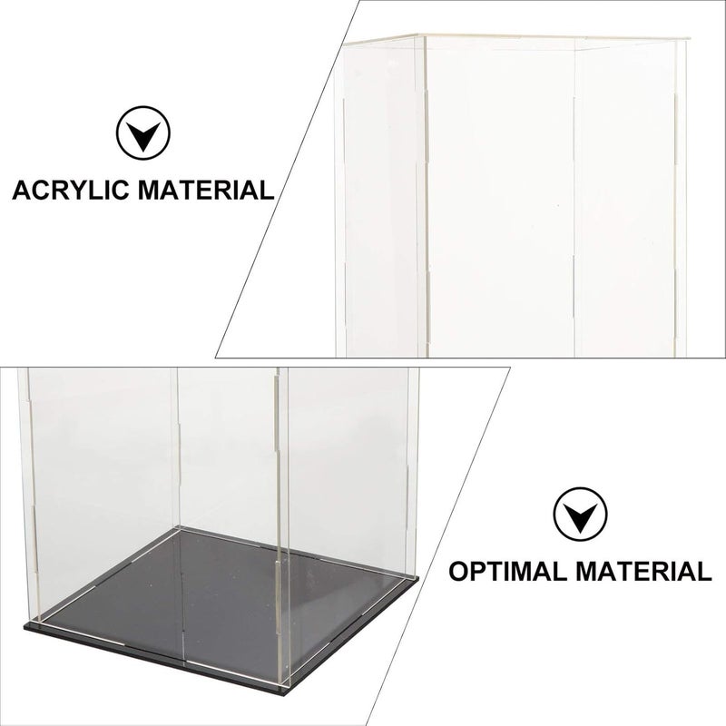 balacoo Plastics Clear Acrylic Display Case Transparent Model Display Box Assemble Countertop Box for Toys Models Exhibits Collectibles - Image 2