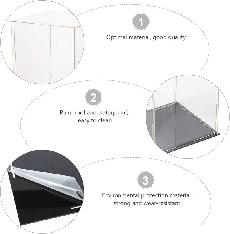 balacoo Plastics Clear Acrylic Display Case Transparent Model Display Box Assemble Countertop Box for Toys Models Exhibits Collectibles - Image 4