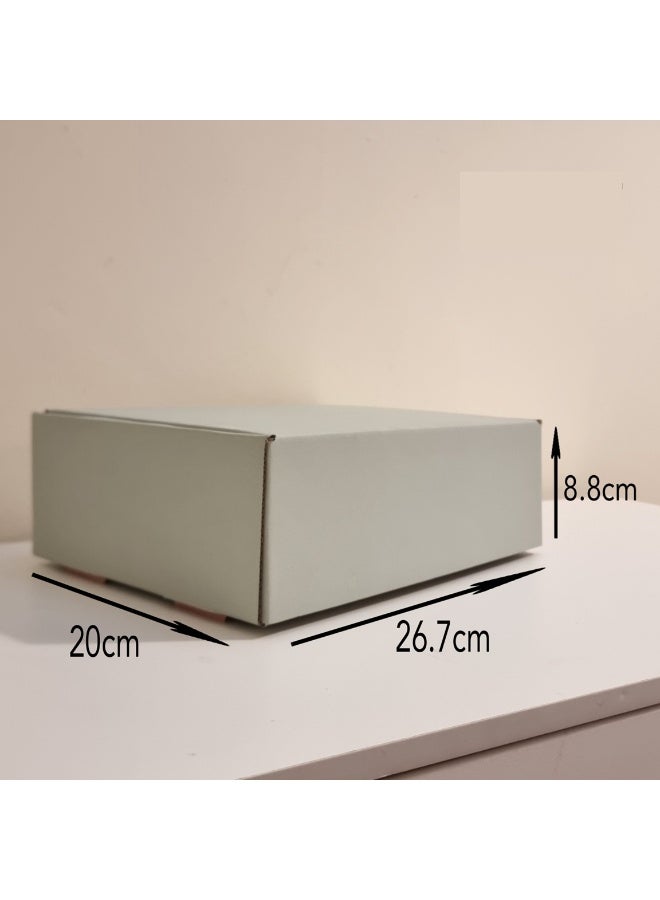 علب شحن كرتونية مضلعة باللون الأخضر الفاتح – عبوة 25 قطعة مقاس 26.7×20×8.8 سم، لتغليف وشحن المشاريع الصغيرة، الهدايا والتخزين، صديقة للبيئة وسهلة الطي - Image 2