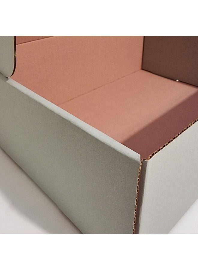 علب شحن كرتونية مضلعة باللون الأخضر الفاتح – عبوة 25 قطعة مقاس 26.7×20×8.8 سم، لتغليف وشحن المشاريع الصغيرة، الهدايا والتخزين، صديقة للبيئة وسهلة الطي - Image 3