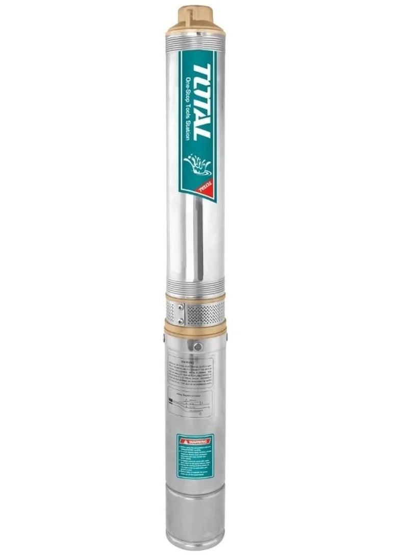 TOTAL Total 4" Deep Well Pump 750W 1HP + Control Box – Stainless Steel, 6000L/h Flow, 64m Max Height, 8m Suction Lift, 20m Cable – Ideal for Deep Well Water Extraction, Irrigation & Industrial Use - Image 2