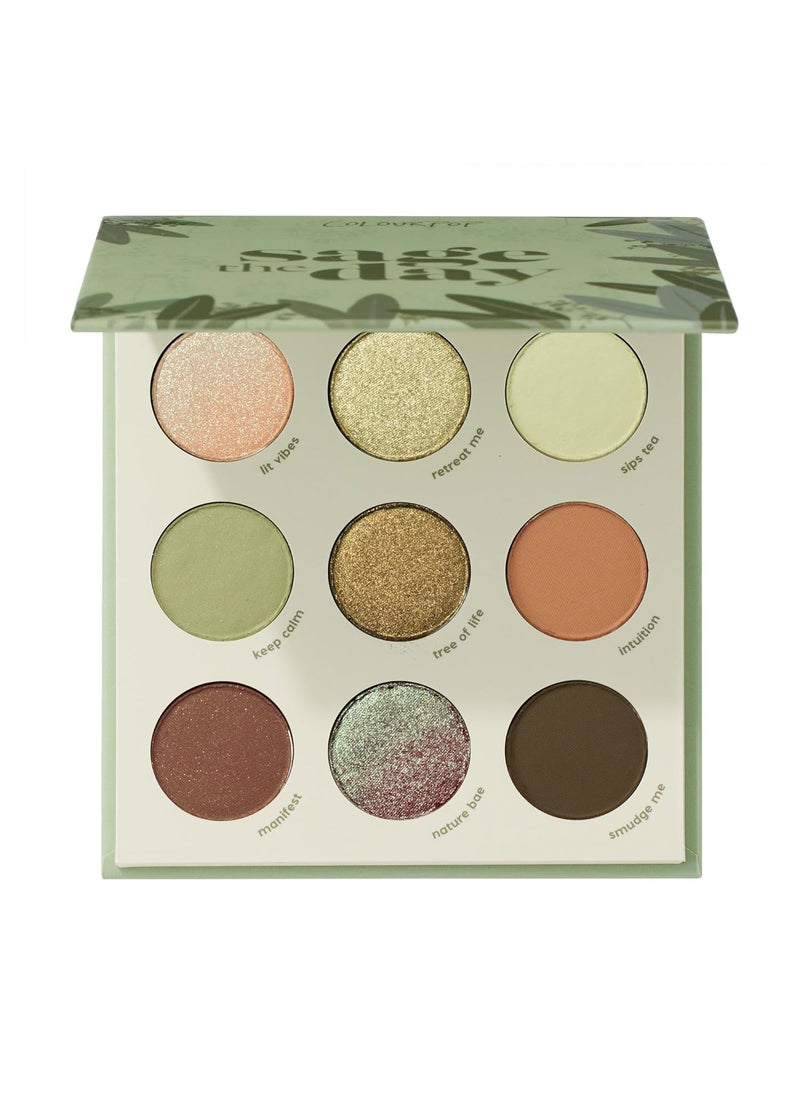 COLOURPOP ColourPop Sage the Day Shadow Palette - Sage & Olive Palette with Metallic and Matte Finishes - High-Pigment Makeup with a Long-Wearing Formula (0.3 oz) 