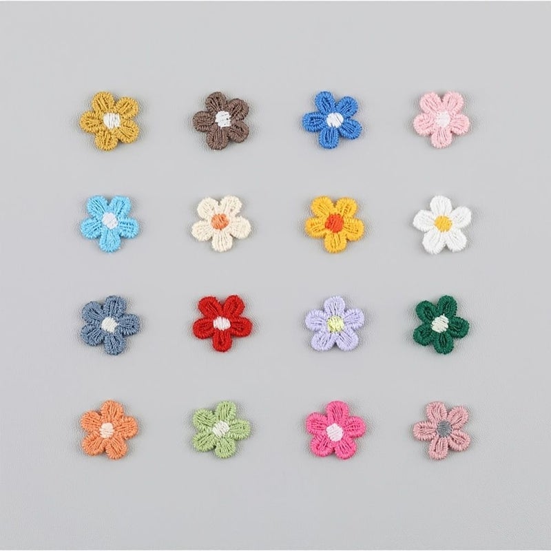 32pcs Hand Embroidered Daisy Flower Patches For Crochet Crafts DIY Sewing - Image 5