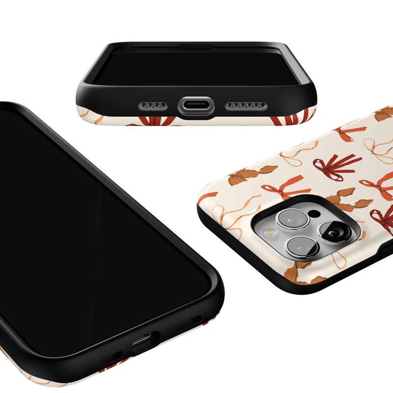 Casely iPhone 15 Pro Max Case | Fall Girlie | Pumpkin Spice Bows | Bold Protective Design | MagSafe Compatible Design - Image 3