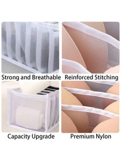 TYCOM Foldable Storage Boxes Bra Underwear Closet Organizer Foldable Container Case Drawer Divider for Necktie Bra Sock Underwear Organizer Home Closet Organizer Boxes Storage(3PCS White)  - Image 3