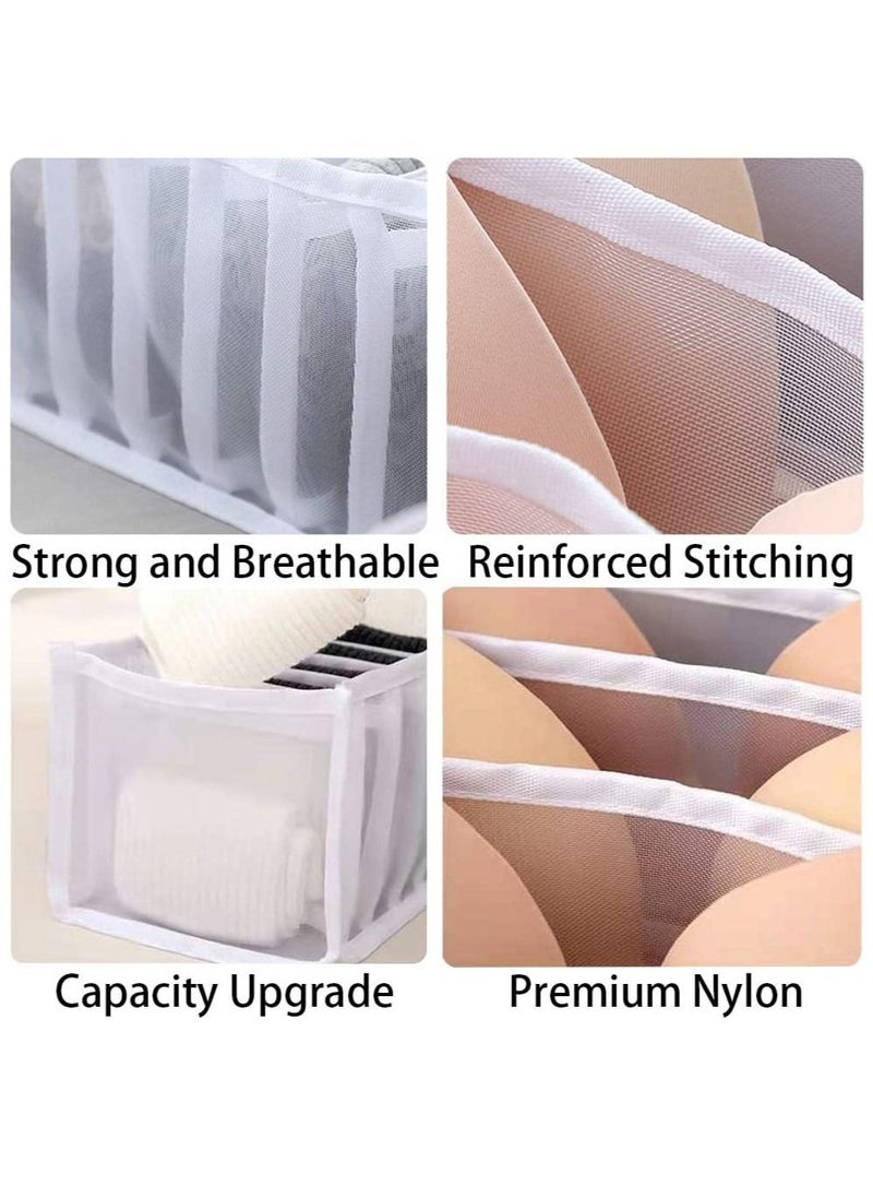 TYCOM Foldable Storage Boxes Bra Underwear Closet Organizer Foldable Container Case Drawer Divider for Necktie Bra Sock Underwear Organizer Home Closet Organizer Boxes Storage(3PCS White)  - Image 3