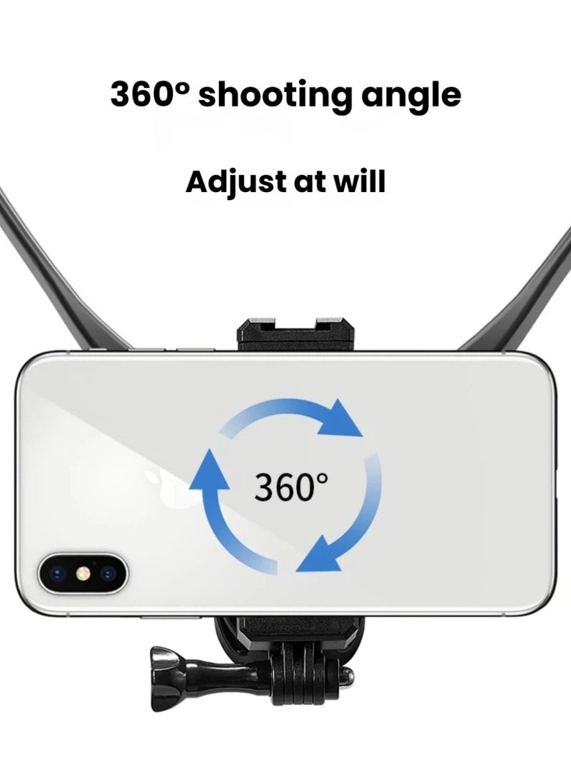 Neck Mount Holder for Action Camera u0026 Smartphone | 360° Adjustable with Quick Release - Image 3