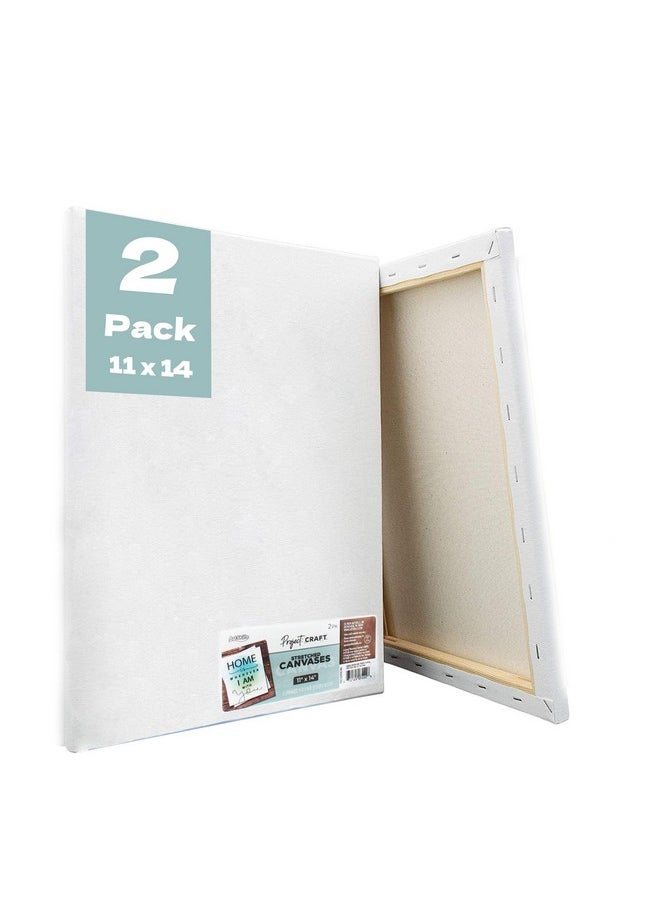 ArtSkills Stretched Canvases For Painting 11X14 Canvas Painting Supplies For Artists Blank Canvas Pack 2 Pack  - Image 1