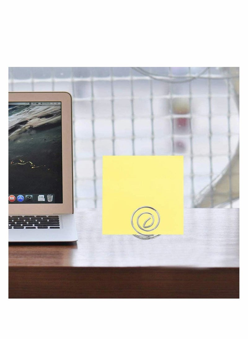 Place Card Holder for Pictures Paper Note Clip (20 Pieces)- Silver