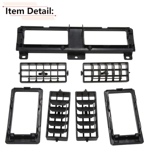 RLB-HILON Dashboard Heater Air Vent Grille Set Compatible with Nissan Navara D21 Hardbody Pickup 1986 to 1997 Year, Black Color - Image 4