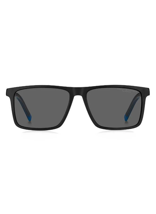 TOMMY HILFIGER Men's UV Protection Sunglasses Th 2086/Cs Matt Black 41.2 - Lens Size: 56 Mm