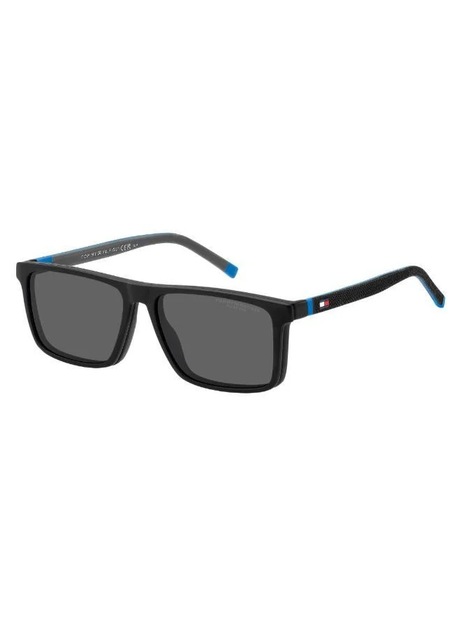 TOMMY HILFIGER Men's UV Protection Sunglasses Th 2086/Cs Matt Black 41.2 - Lens Size: 56 Mm