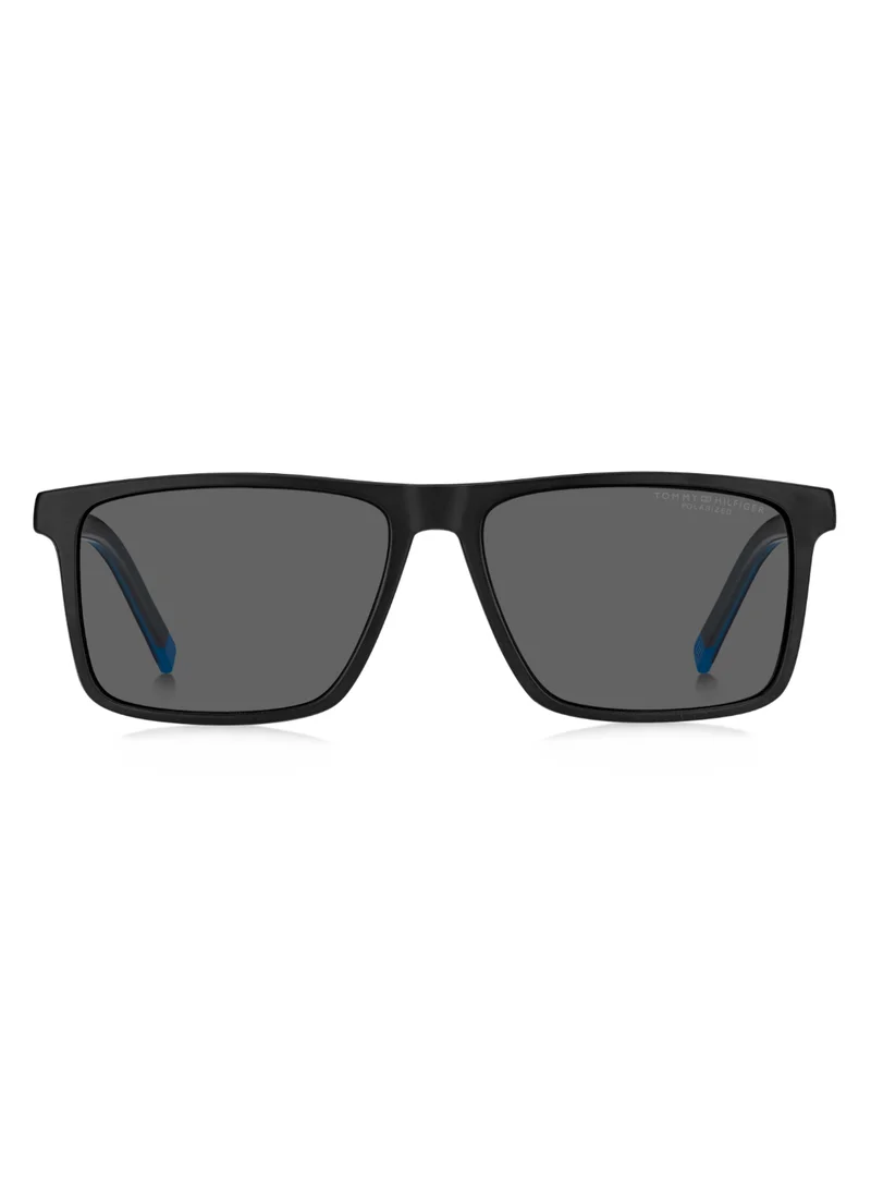 TOMMY HILFIGER Men's UV Protection Sunglasses Th 2086/Cs Matt Black 41.2 - Lens Size: 56 Mm