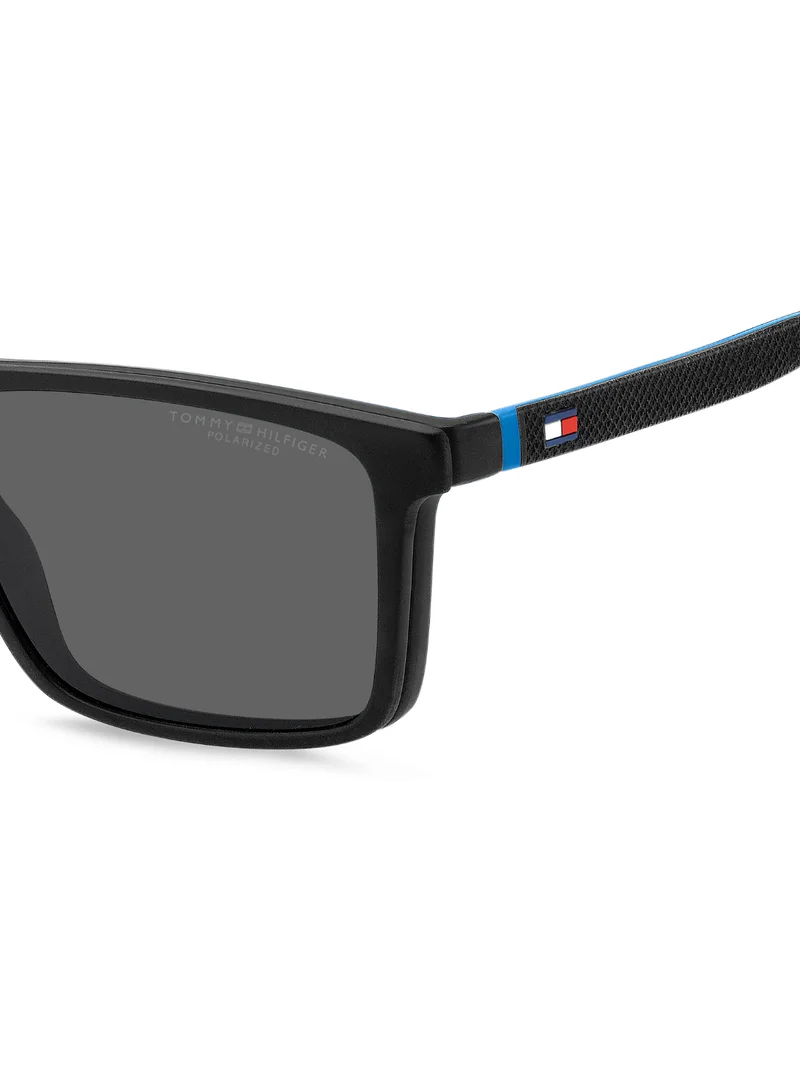 TOMMY HILFIGER Men's UV Protection Sunglasses Th 2086/Cs Matt Black 41.2 - Lens Size: 56 Mm