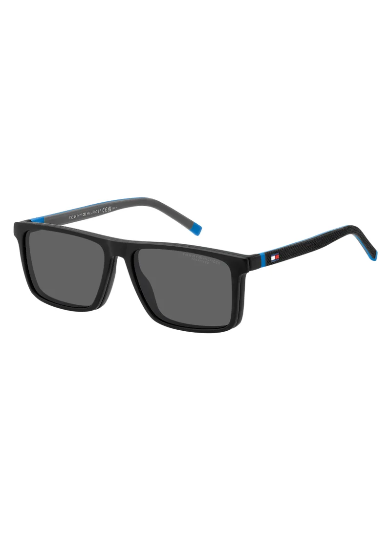 TOMMY HILFIGER Men's UV Protection Sunglasses Th 2086/Cs Matt Black 41.2 - Lens Size: 56 Mm