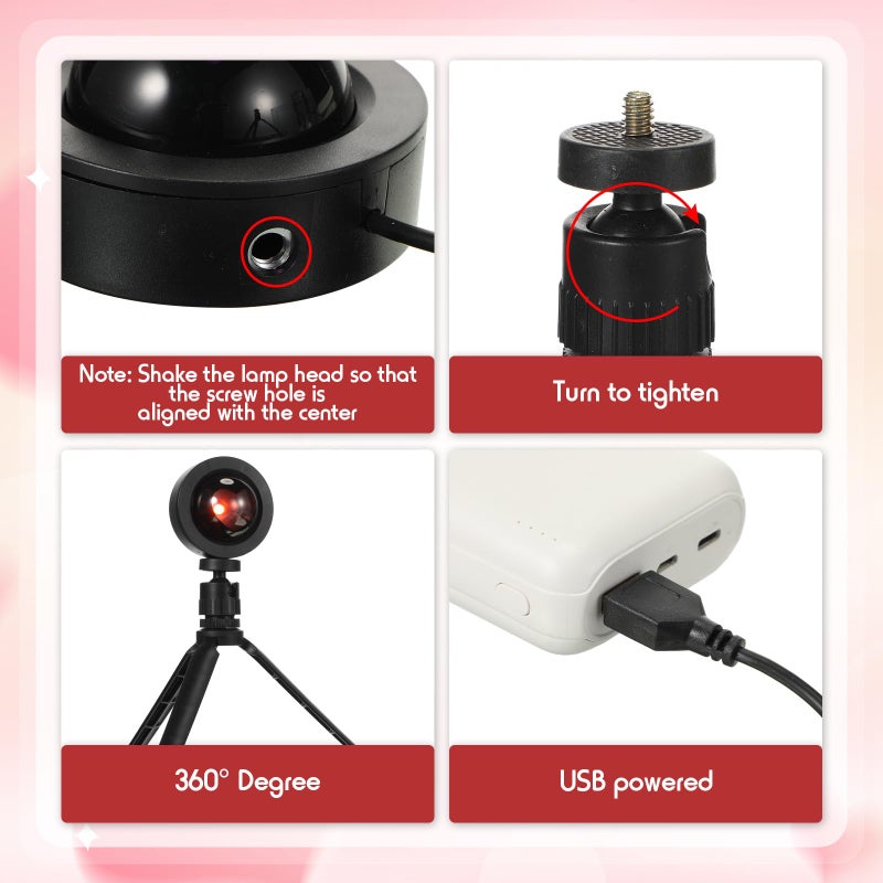 Glooglitter Heart Shaped Projection Lamp with 1000 Rose Petals Valentine's Day Sign Novelty Indoor Lamps USB Powered Romantic Night Light for Him Room Decorations Marry Me Proposal Weddings (Red) - Image 4