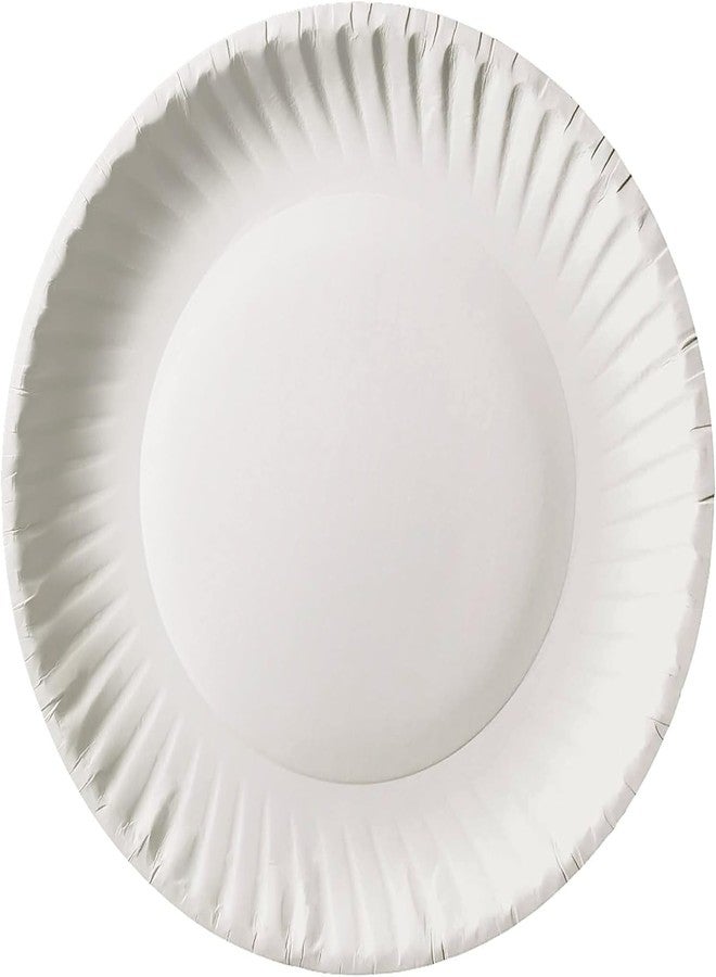 Bluetable 9 Inch Paper Plates Bulk - 1200 Count - Uncoated White 9” Dinner Plate Pizza Plate Decorative Craft Paper Plates Disposable Plates [1200 Pack/Case] - Image 3