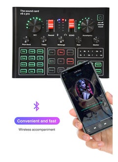 Mi VAZA Wireless Karaoke Microphone Professional Condenser with Tripod Sound Card V9XPRO for Live Streaming studio  - Image 4