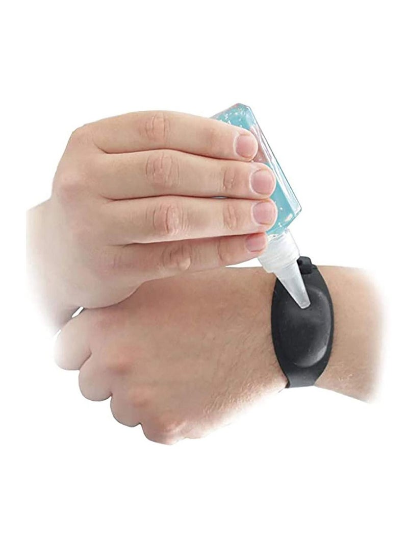 Y&D Diagtree Wristband Soap Liquid Dispenser, Portable Reusable Silicone Dispensing Bracelet Adjustable Refillable Hand Wash Gel Container Supplies for Home Outing Travel  - Image 1