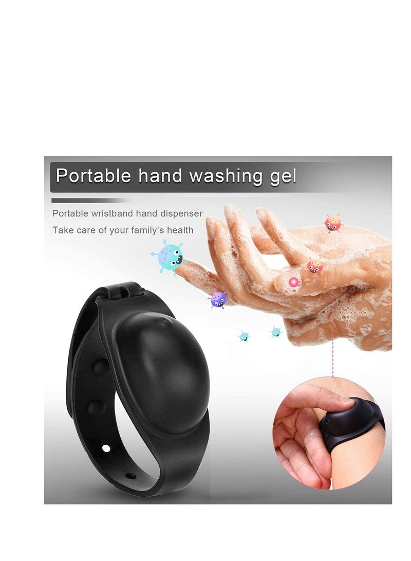 Y&D Diagtree Wristband Soap Liquid Dispenser, Portable Reusable Silicone Dispensing Bracelet Adjustable Refillable Hand Wash Gel Container Supplies for Home Outing Travel  - Image 3