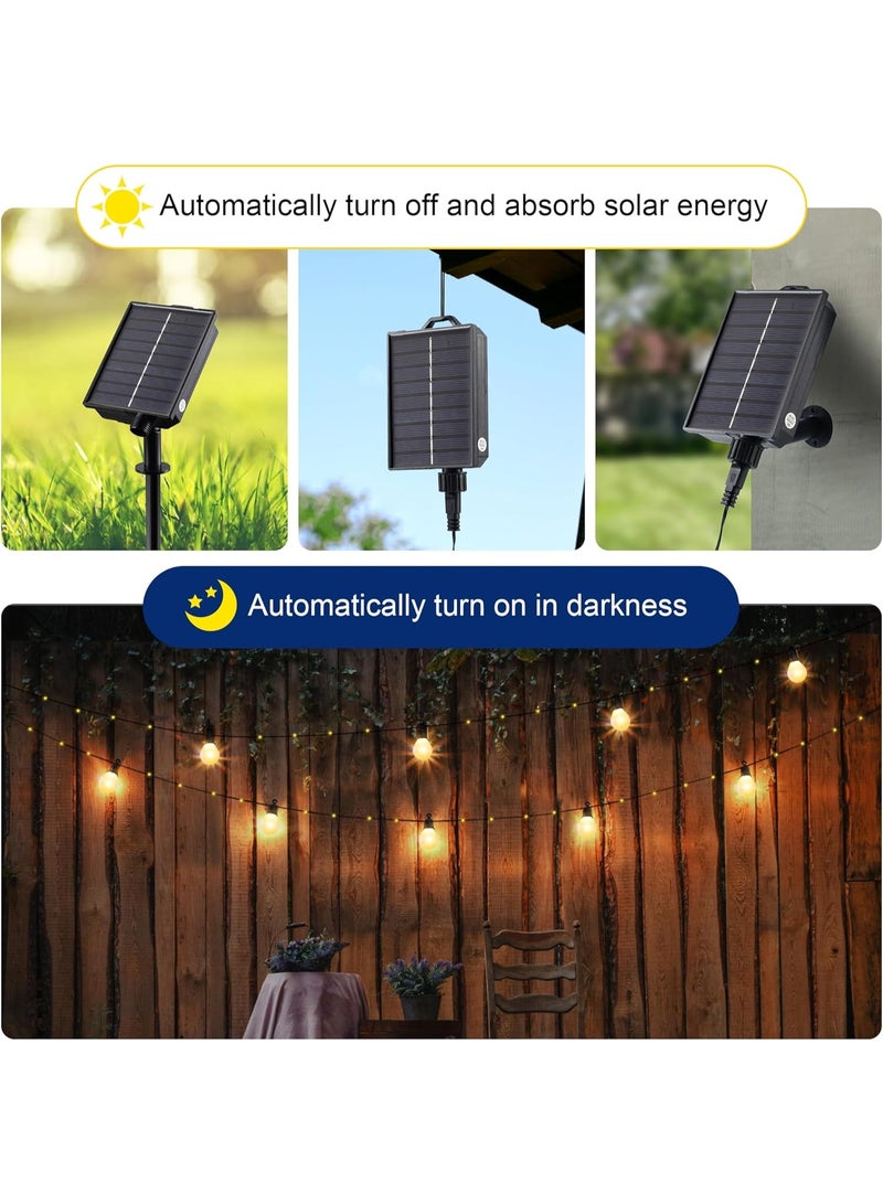 Solar String Lights G40 10m with 20 Vintage LED Bulbs – Warm White, Shatterproof, Weatherproof Outdoor Lighting for Patio, Garden & Backyard - Image 5