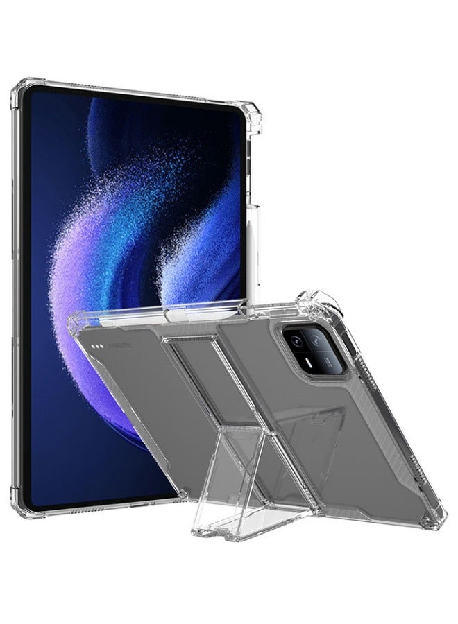 Xiaomi Pad 6/6 Pro Case, Durable Shockproof Cover with Kickstand and Pencil Holder, Four Corner Airbag Protective Case for Xiaomi Pad 6 Pro/Pad 6 11inch (Clear) - Image 2
