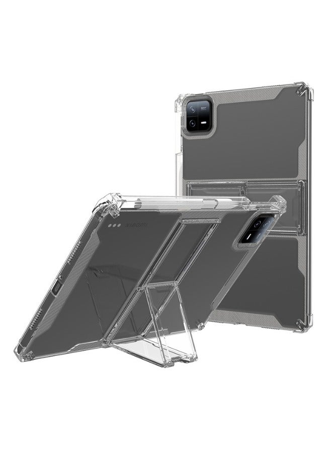 Xiaomi Pad 6/6 Pro Case, Durable Shockproof Cover with Kickstand and Pencil Holder, Four Corner Airbag Protective Case for Xiaomi Pad 6 Pro/Pad 6 11inch (Clear) - Image 3