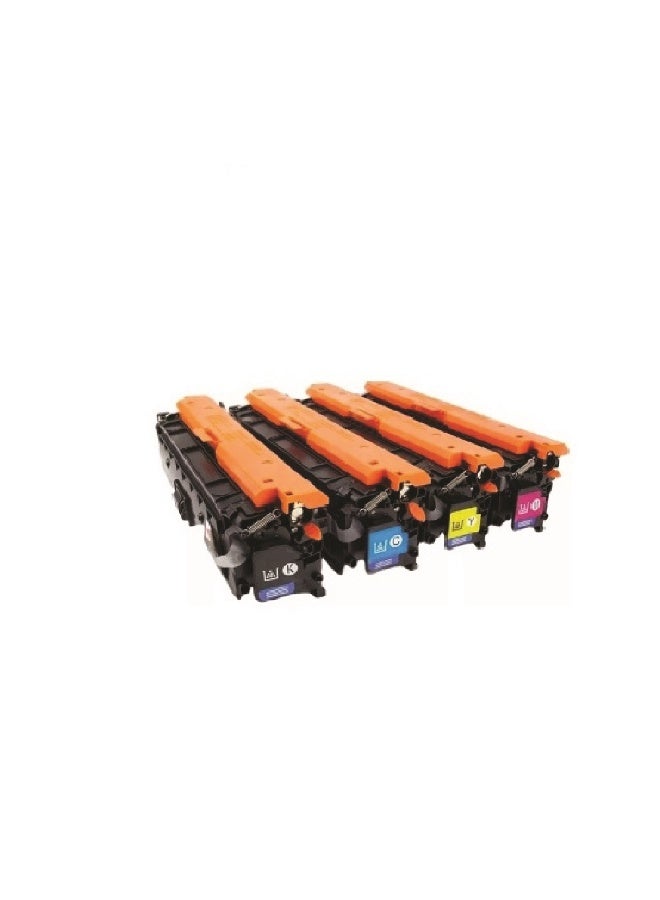 504A Set Toner Cartridge Replacement For Hp Color LaserJet CM3530, CM3530fs, CP3520, CP3525dn, CP3525n, CP3525x (CE250A Black, CE251A Cyan, CE252A Yellow, CE253A Magenta) - Image 3